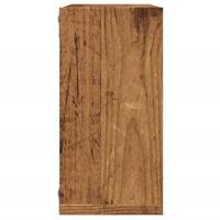 Wandschappen kubus 2 st 30x15x30cm bewerkt hout oud houtkleurig - thumbnail