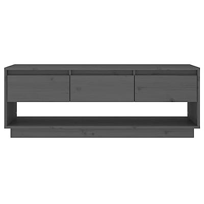 Tv-meubel 110,5x34x40 cm massief grenenhout grijs