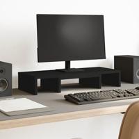 VidaXL Monitorstandaard verstelbaar 60x24x10,5 cm bewerkt hout zwart - thumbnail