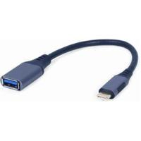 GEMBIRD ADAPTADOR USB-C - USB 3.0 OTG SPACE GREY A-USB3C-OTGAF-01 - thumbnail