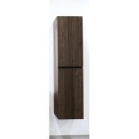 Saniclass Holz Base Hoge Kast - 160cm - 2 deuren - greeploos - donker eiken SW773965 - thumbnail