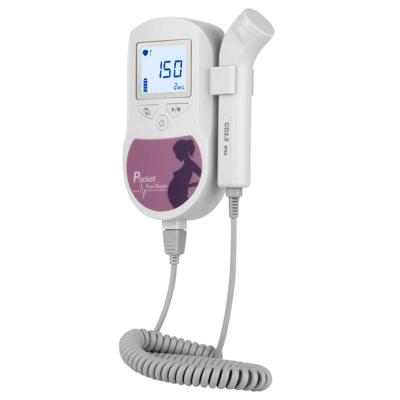 Baby geluid C foetale Doppler prenatale Pocket digitale echografie detector Angel heartbeat zwangere Doppler prenatale monitor (Rose rood)