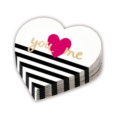 Servetten &apos;You Loves Me&apos; Hartvormig (12st)