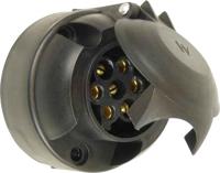 Carpoint stekkerdoos 7 polig 7 cm zwart - thumbnail