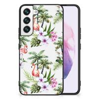 Samsung Galaxy S22 Dierenprint Telefoonhoesje Flamingo Palms - thumbnail