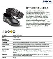 SIKA 19466 Fusion Clog ESD Flex zool Zwart - Maat 42 - 00.089.011.42 - thumbnail