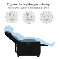 Sta-op-stoel elektrisch kunstleer zwart - thumbnail