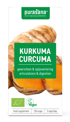 Purasana Vegan Kurkuma Bio Caps 120 Purasana Vegan Kurkuma Bio Caps 120