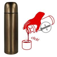 Metaltex Thermosfles 500 ml Metallic Brown - thumbnail