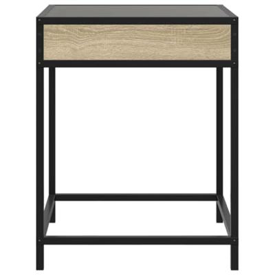 Nachtkastje met Infinity LED 40x40x51 cm sonoma eikenkleurig