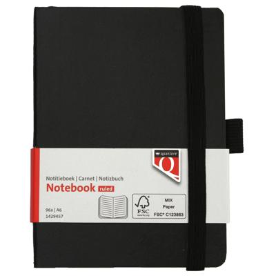 Notitieboek quantore a6 flex lijn 192blz 80gr zw