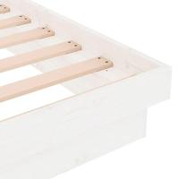 Bedframe massief hout wit 135x190 cm - thumbnail