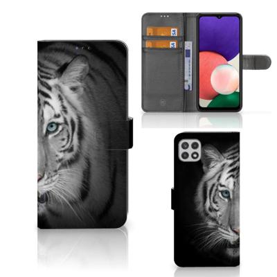 Samsung Galaxy A22 5G | Telefoonhoesje | Met pasjeshouder | Tijger