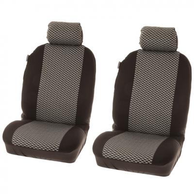 Carpoint stoelhoezenset Indianapolis universeel 4 delig zwart/grijs