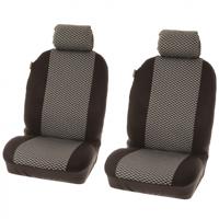 Carpoint stoelhoezenset Indianapolis universeel 4 delig zwart/grijs - thumbnail