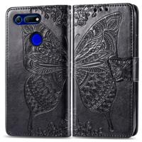 Butterfly Love bloemen reliëf horizontale Flip lederen case voor Huawei V20 met houder & kaartsleuven & portemonnee & Lanyard (zwart) - thumbnail