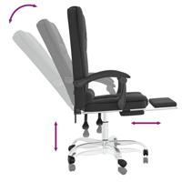 Kantoorstoel massage verstelbaar kunstleer zwart - thumbnail
