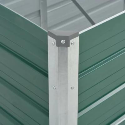 Plantenbak verhoogd 320x80x77 cm gegalvaniseerd staal groen
