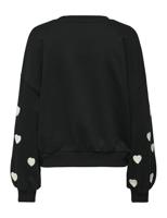 Only Onlmacy L/s O-neck Box Cc Swt Sweater 4805216 Black W. Cd Hearts - thumbnail