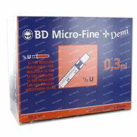 Bd Microfine+ Ins.sp.demi 0,3ml 30g 8mm 100 324826 - thumbnail