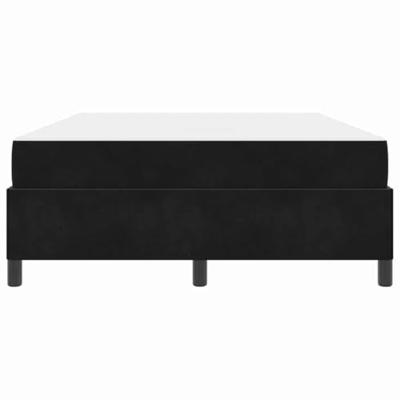 Bedframe met matras Zwart en Wit en Zwart 140 x 190 cm Fluweel