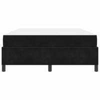 Bedframe met matras Zwart en Wit en Zwart 140 x 190 cm Fluweel - thumbnail