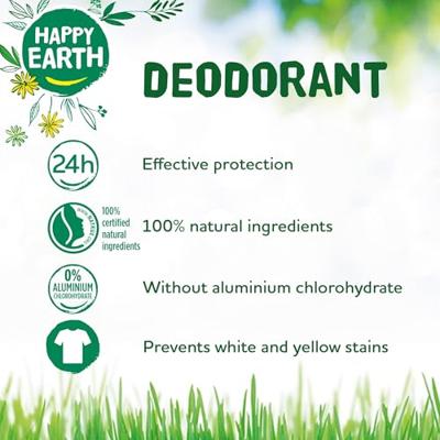 Happy Earth 100% Natural Deo Roll-On Lemon Sandalwood - thumbnail