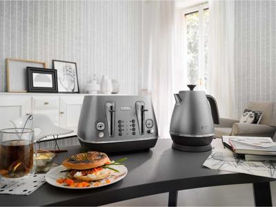 Waterkoker DeLonghi KBI2001.S 2000 W 1,7 L Zilverkleurig Chroom Metaal - thumbnail