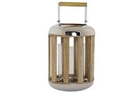 Lykta DKD Home Decor Zilverkleurig Metaal Hout 22 x 22 x 32 cm - thumbnail