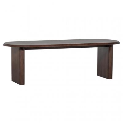 vtwonen Ovale Eettafel 'Ellips' Mangohout, 240 x 90cm, kleur walnoot