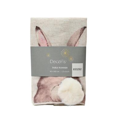 Decoris Tafelloper Konijn 40x140 cm Polyester Decoris Tafelloper Konijn 40x140 cm Polyester