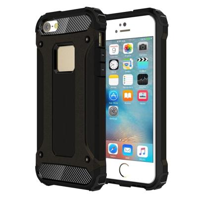 Harde Armor TPU + PC combinatie Case voor iPhone SE & 5 & 5s(Black)