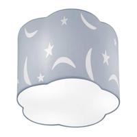 Trio plafondlamp Moony jongens 25 cm 1 x E27 staal 42 watt blauw - thumbnail