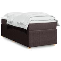 Boxspring met matras stof donkerbruin 80x200 cm - thumbnail