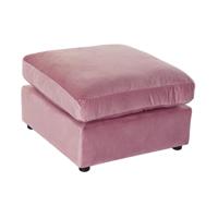 Voetensteun DKD Home Decor Roze Polyester Modern (55 x 55 x 30 cm) - thumbnail