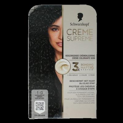 Schwarzkopf Creme Supreme Crèmekleuring 1-0 Natuurlijk Zwart Schwarzkopf Creme Supreme Crèmekleuring 1-0 Natuurlijk Zwart