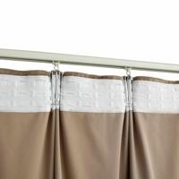Gordijnen verduisterend 2 st met haken 140x175 cm fluweel beige - thumbnail