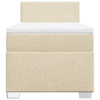 Boxspring met matras stof crèmekleurig 120x200 cm - thumbnail