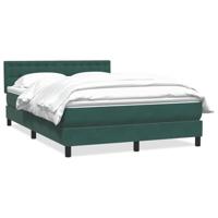 Boxspring met matras fluweel donkergroen 140x210 cm - thumbnail