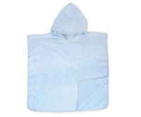 The One Baby Poncho met Capuchon Light Blue - thumbnail