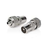 Nedis CSGP40902ME Iec (coax) -connector Male - 2 Stuks Metaal - thumbnail
