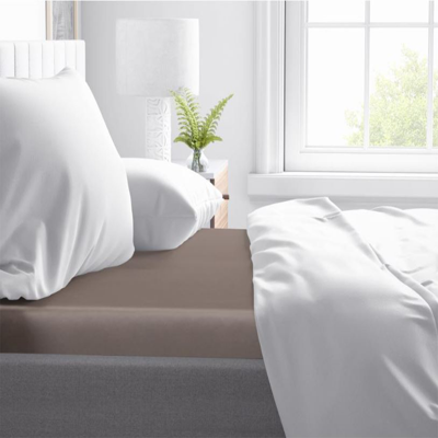 Primaviera Deluxe - Topper Hoeslaken Katoen-Satijn - Taupe - 160 x 200