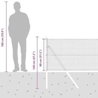 VidaXL Afrasteringspaal zilver 25 x 0,8 m (19 x 19 mm gaas) staal - thumbnail