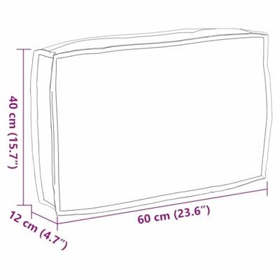 VidaXL Kussen wijnrood 60 x 40 x 12 cm oxford stof