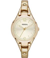 Horlogeband Fossil ES3414 Onderliggend Leder Doublé 8mm