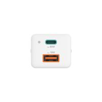 Hama Snellader GaN 1x USB-C PD 1x USB-A QC Mini-oplader 65 W Wit - thumbnail