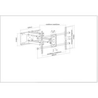 Manhattan 461290 Universal + Curved TV-beugel Voor curved TVs, Kantelbaar, Zwenkbaar 94,0 cm (37) - 228,6 cm (90) Kantelbaar en zwenkbaar - thumbnail