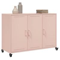 Dressoir 100,5x39x72 cm staal roze - thumbnail