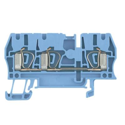 Weidmüller 1608550000-100 Doorgangsserieklem Spanveer Blauw 100 stuk(s)