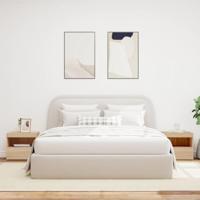 Nachtkastjes met LED 2 st 50x40x45 cm sonoma eikenkleurig - thumbnail